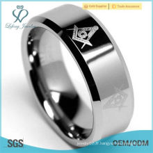 Bague pour hommes en maçonnerie en carbure de tungstène 8mm